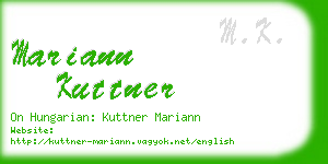 mariann kuttner business card